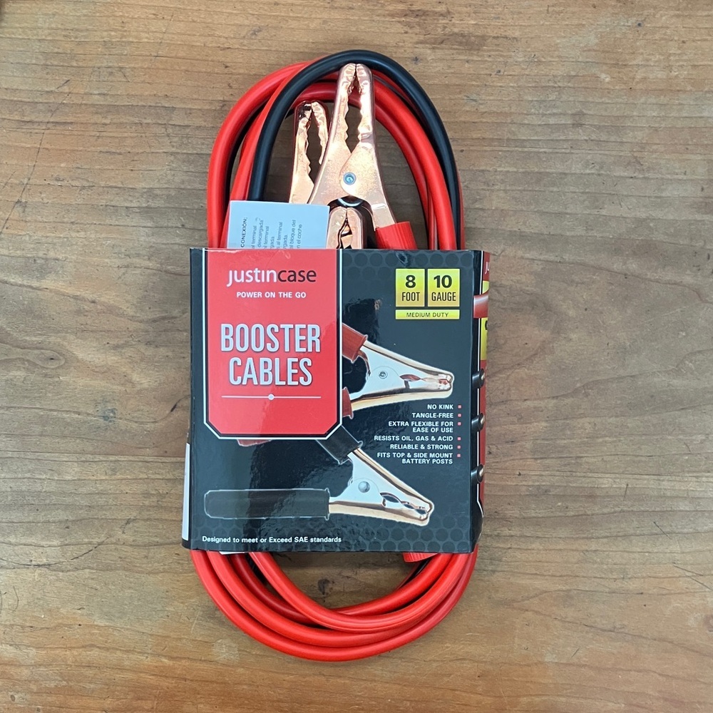 Booster Cables 8ft. New and compact